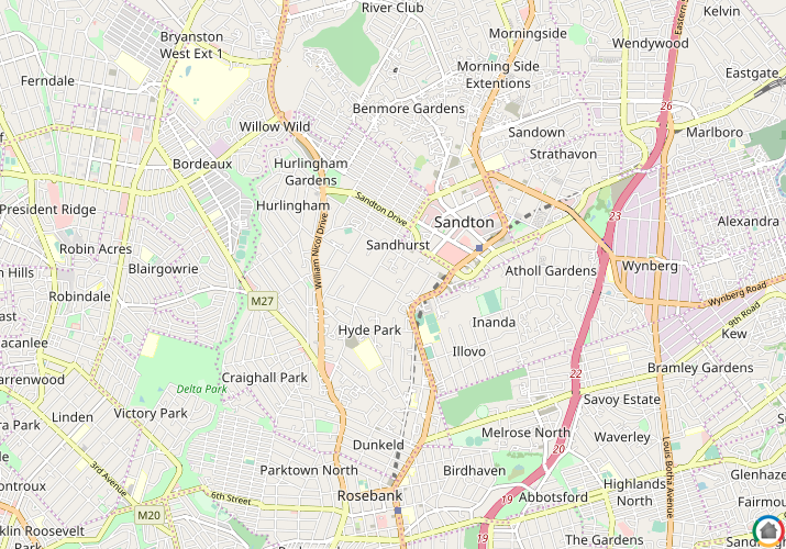 Map location of Sandhurst